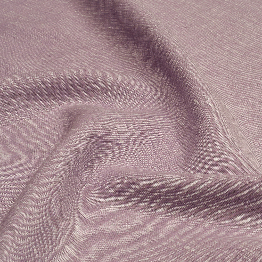 Mix Blended Light Mauve Shirting Linen Fabric