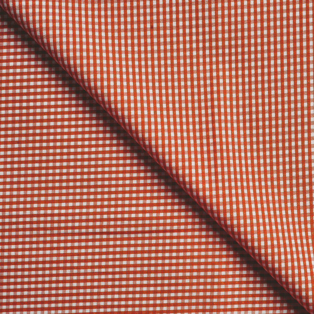 Classic Small Check Cotton Shirting Fabric (Precut 2.25 Meter)