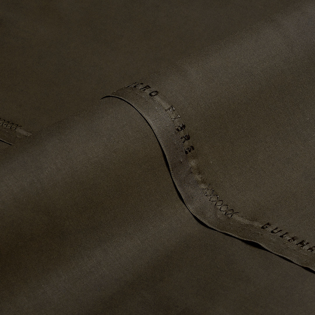 Classic Dark Olive Cotton Shirting (Precut 3.4 Meter)