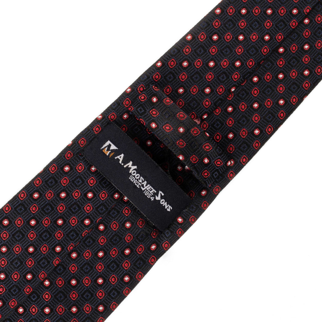 Men's Premium Dotted Pattern Dark Maroon Tie