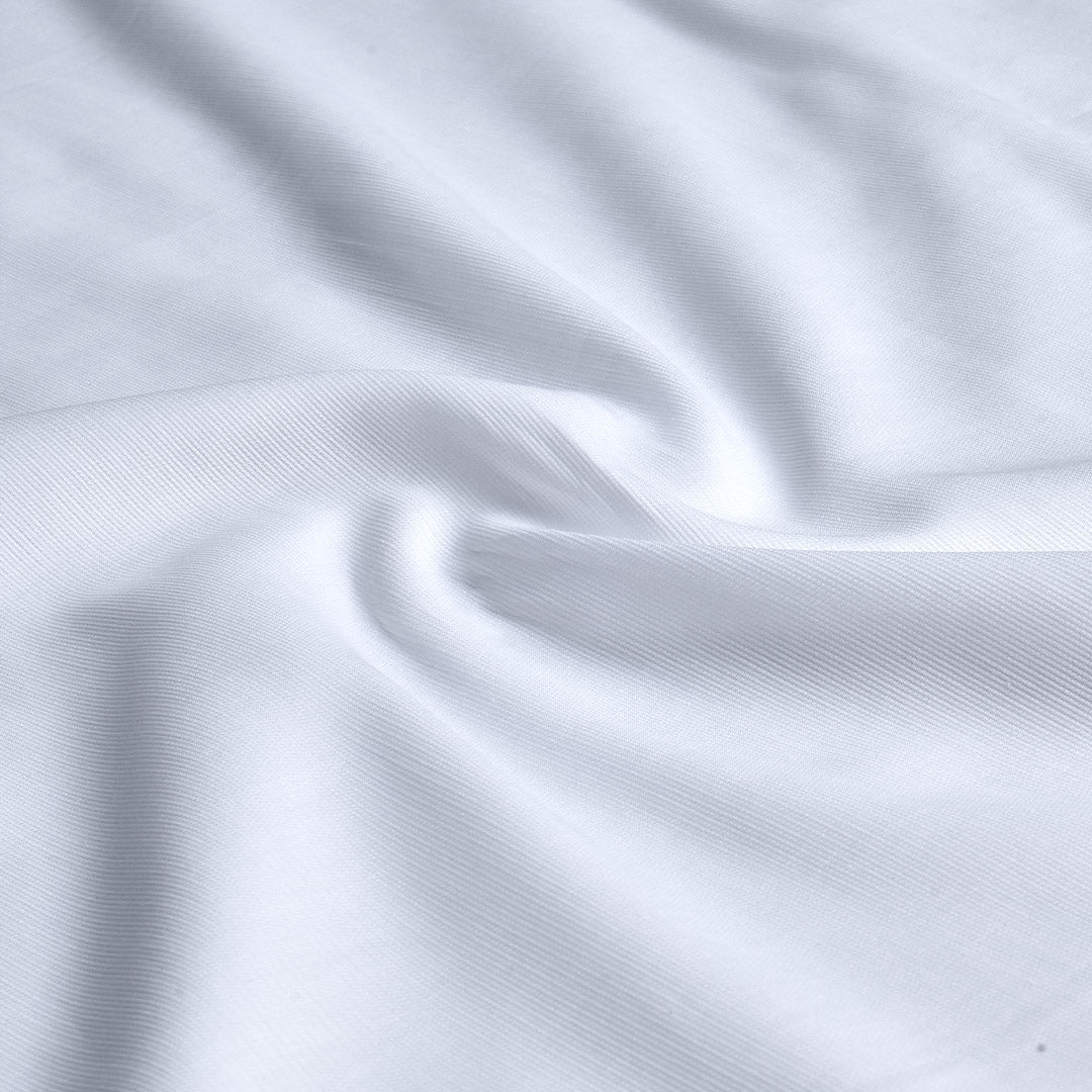 Classic White Hair Line Wash & Wear Shirting (Precut 2.7 Meter)