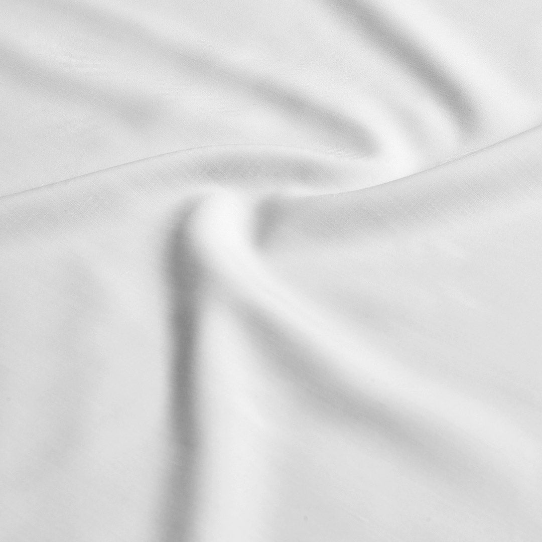 Classic White Plain Wash N Wear Shirting Fabric (Precut 1.65 Meter)