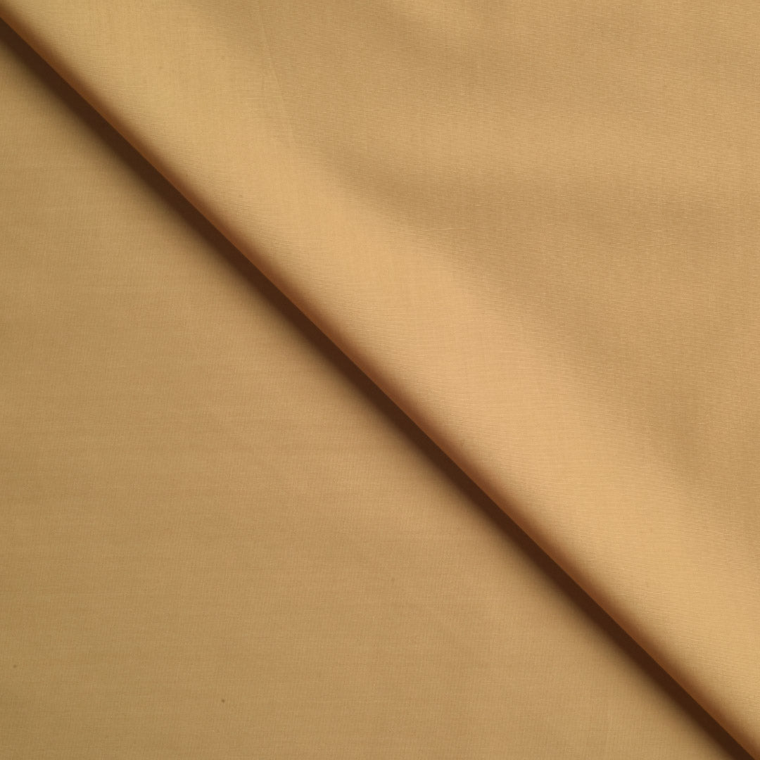 Classic Khaki Plain Cotton Shirting Fabric (Precut 6.2 Meter)