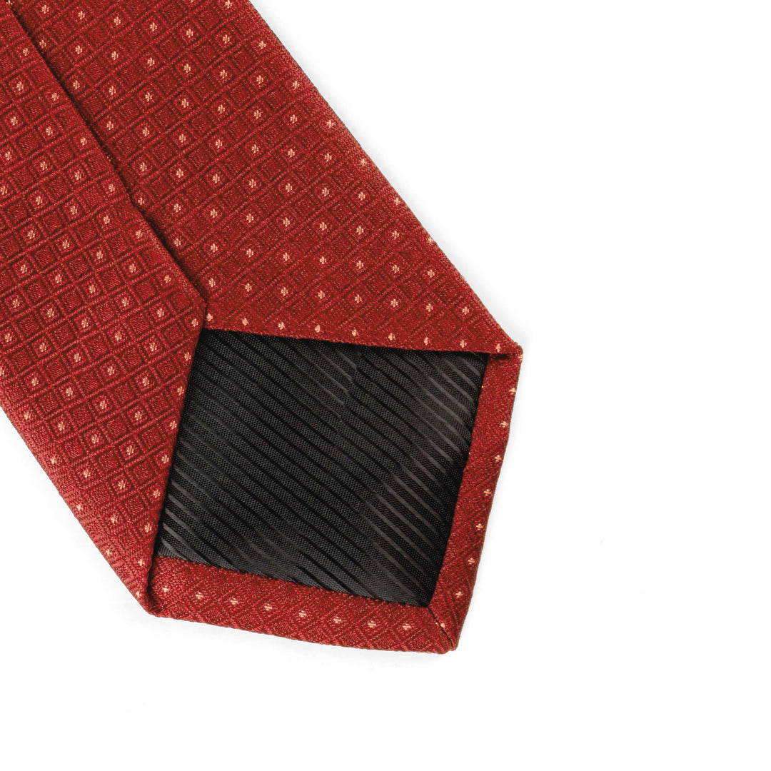 Men's Classic Micro Dotted Dark Maroon Tie
