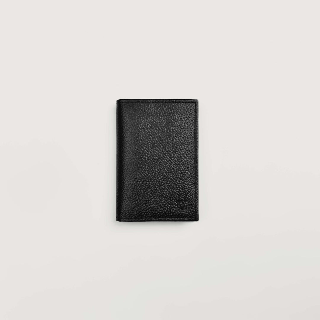 Men's Black Leather Compact Card Holder