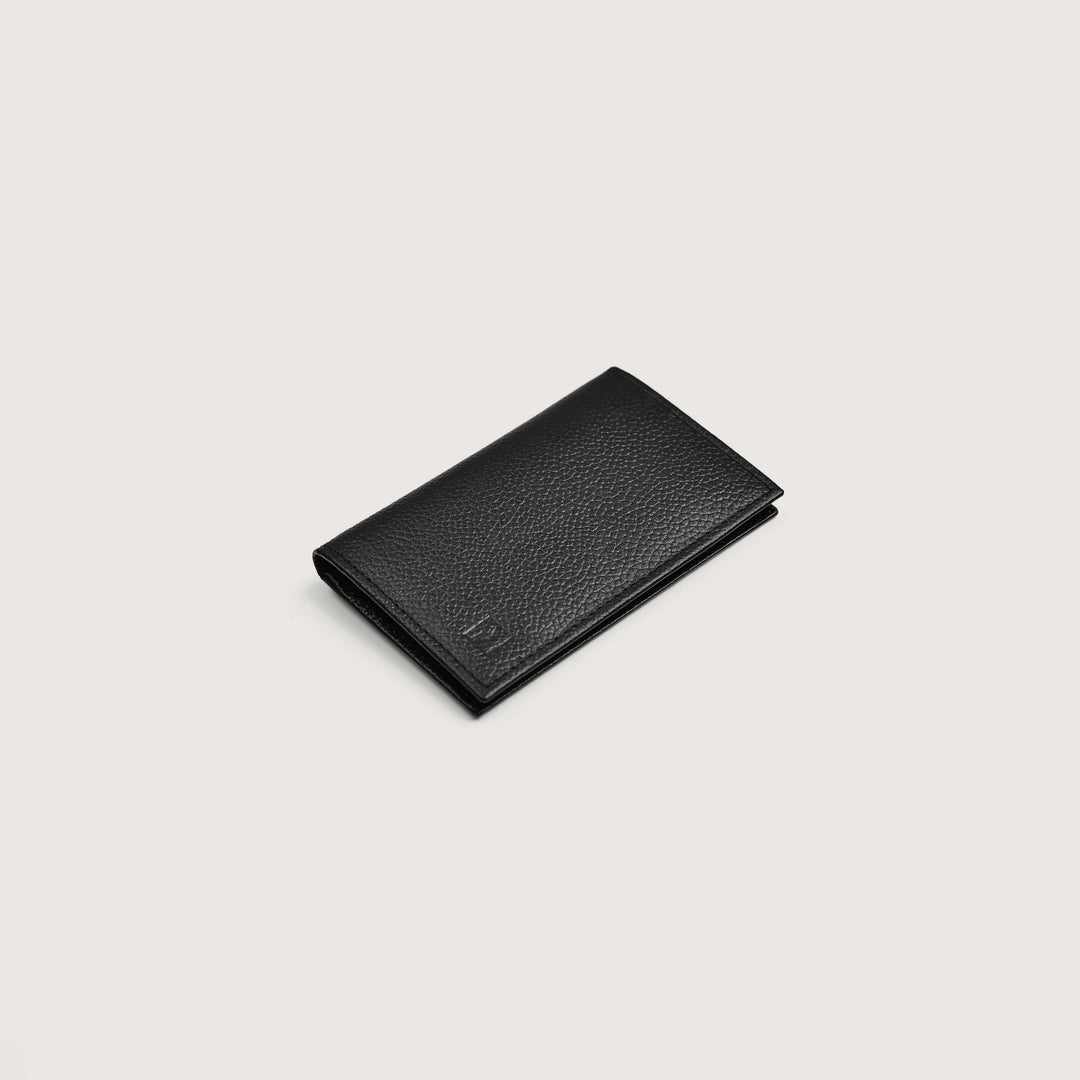 Men's Black Leather Compact Card Holder
