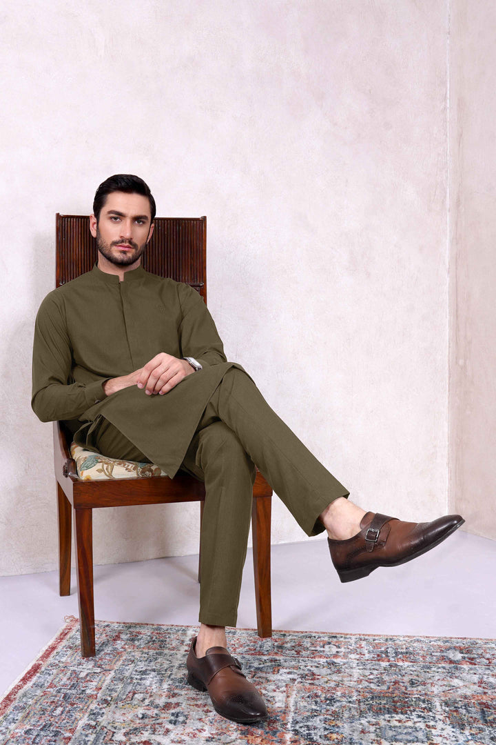 Sard-Aab Brown  Kurta Pant