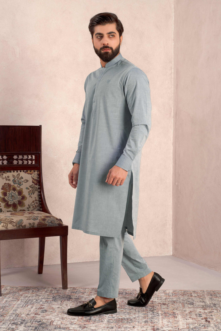 Bar-Aks Stone Blue Kurta Pant