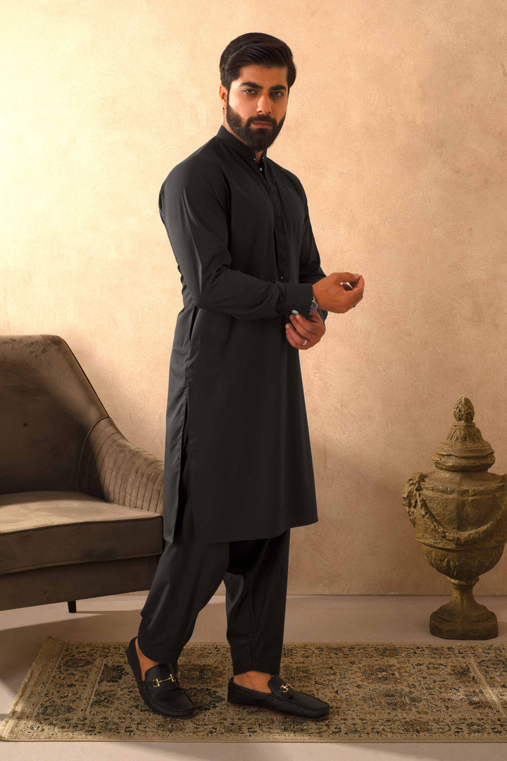 Zarf - Teal Green Blended Kameez Shalwar