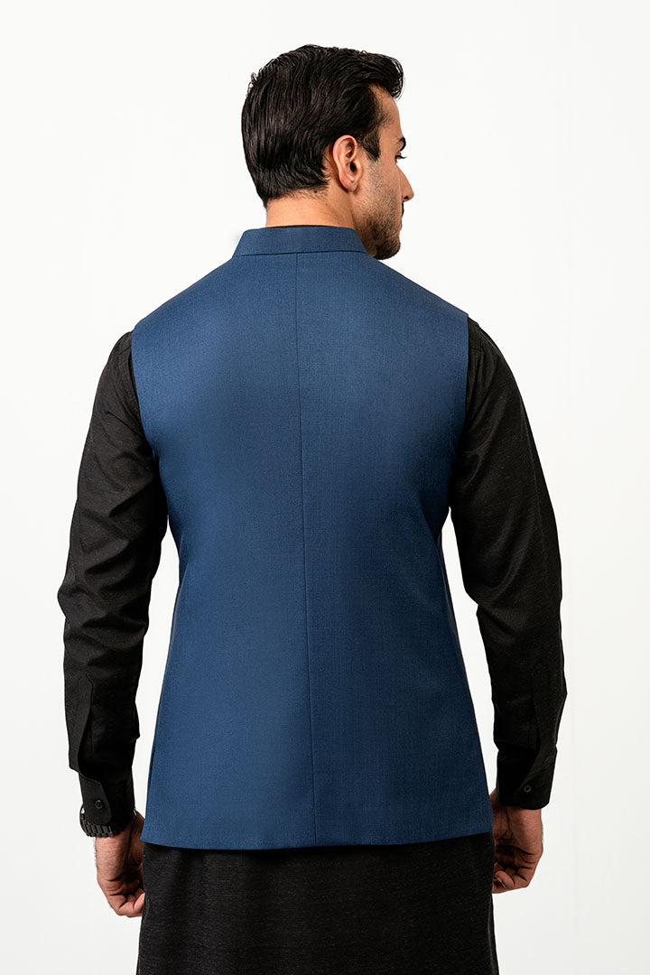 Shahir Medium Blue Waistcoat