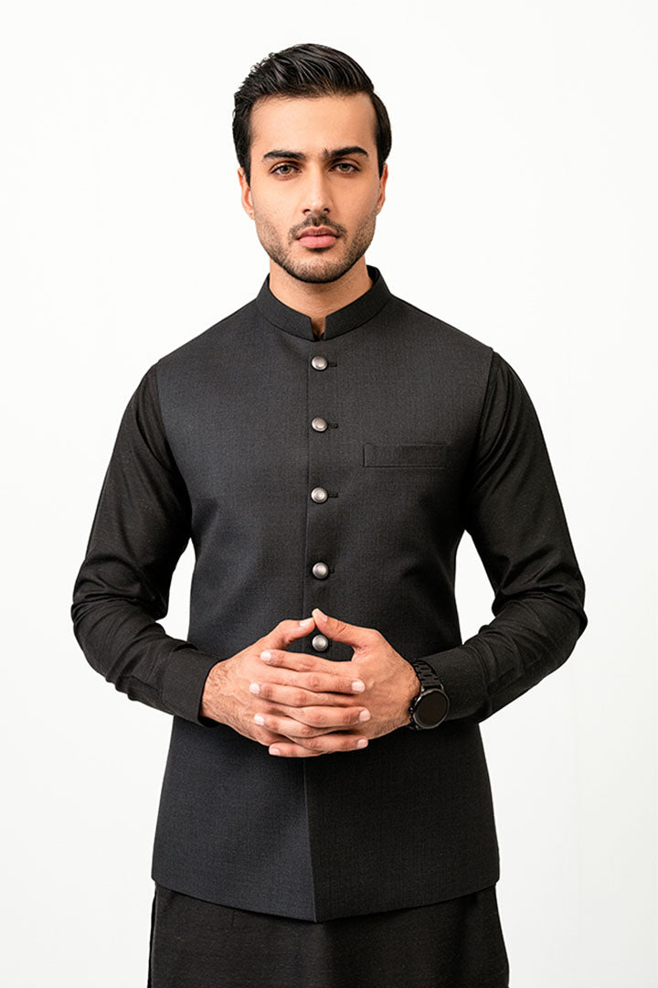 Shahir Charcoal Waistcoat