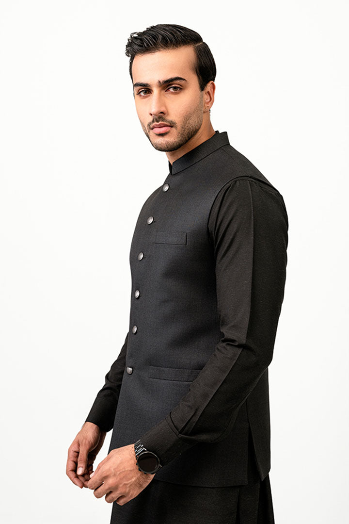 Shahir Charcoal Waistcoat