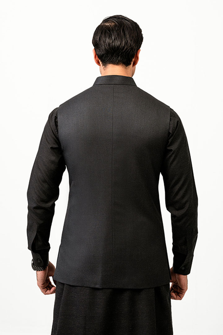 Shahir Charcoal Waistcoat