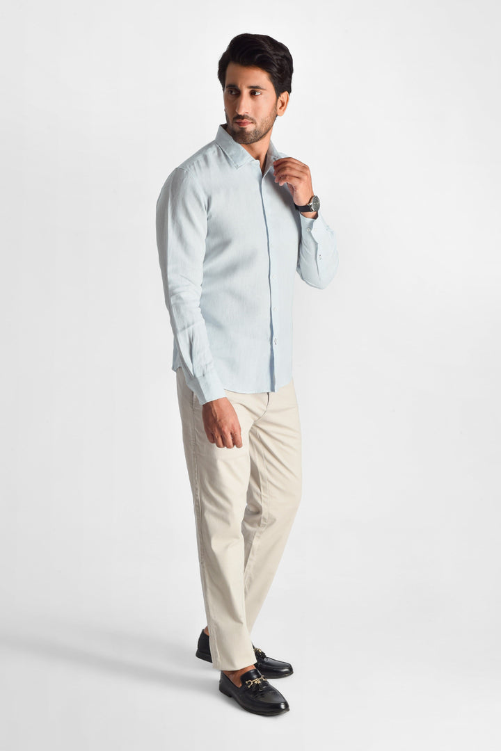 ZIVEN - Linen Ice Blue Shirt