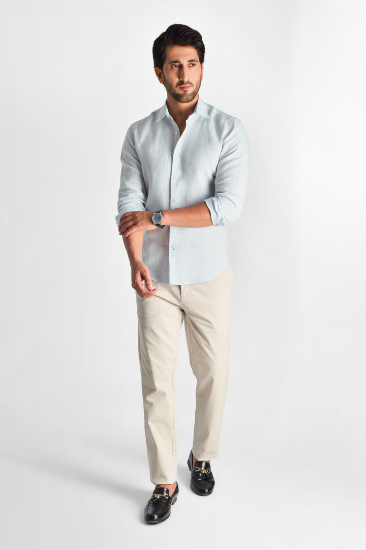 ZIVEN - Linen Ice Blue Shirt