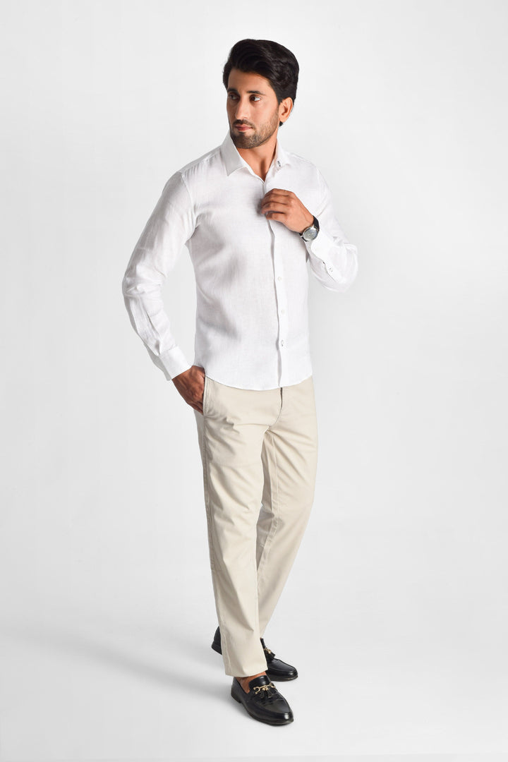 ZIVEN - Linen Salt White Shirt