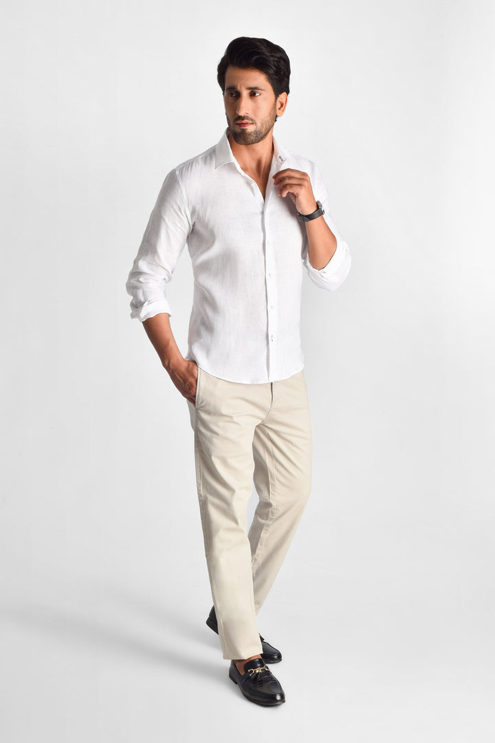 ZIVEN - Linen Salt White Shirt