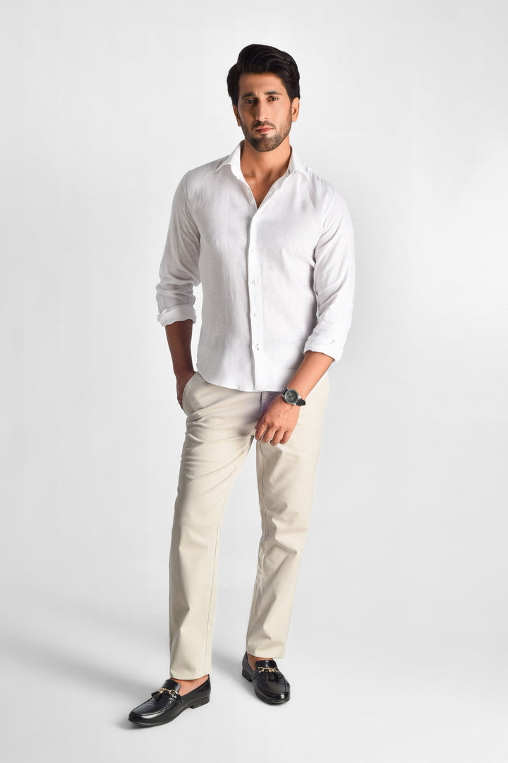 ZIVEN - Linen Salt White Shirt