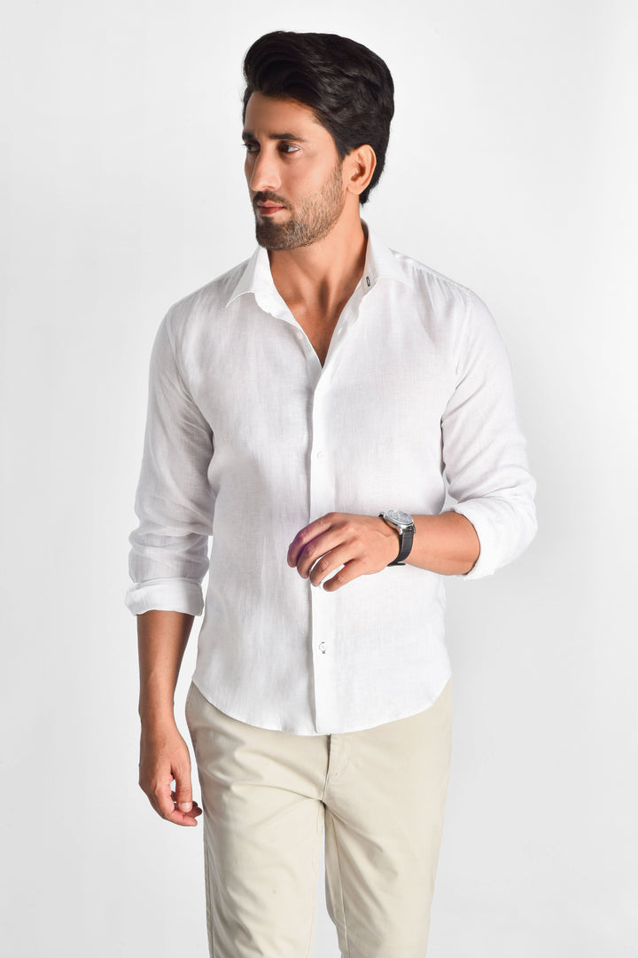 ZIVEN - Linen Salt White Shirt