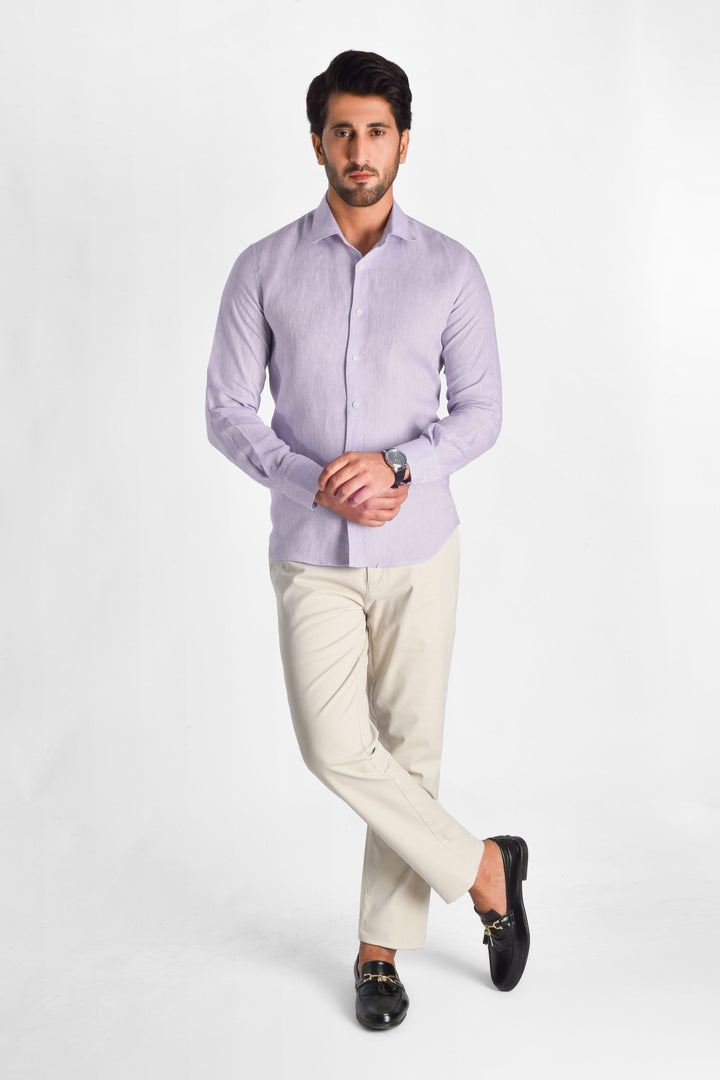 ZIVEN - Linen Lilac Lavender Shirt