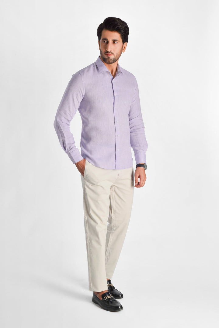 ZIVEN - Linen Lilac Lavender Shirt