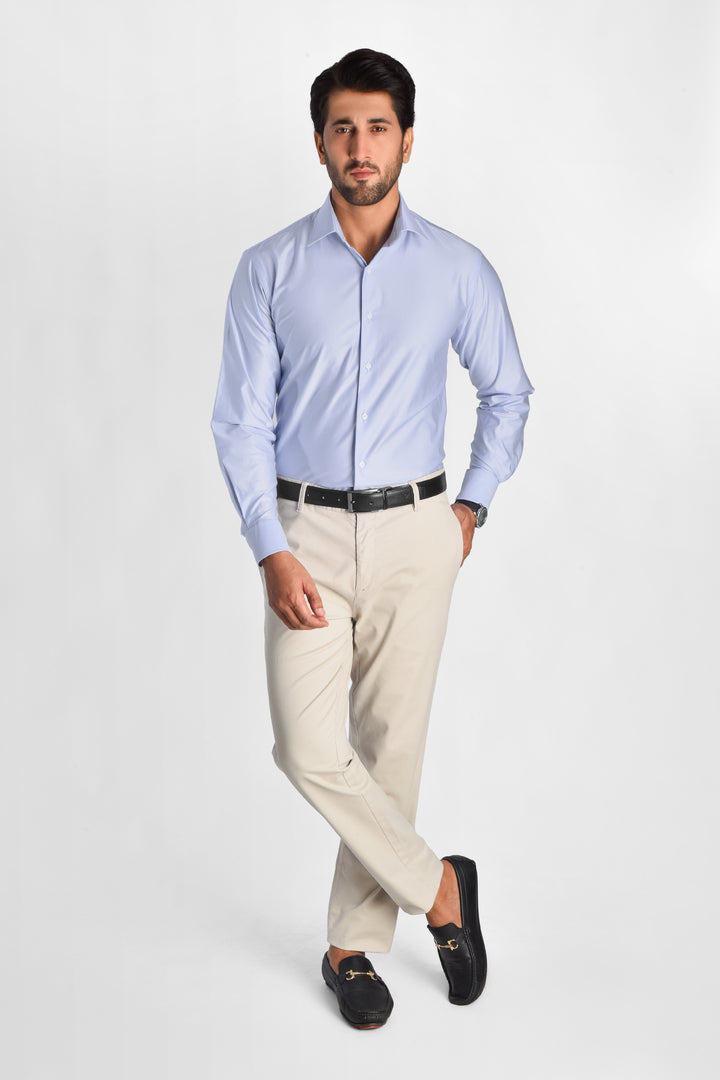 Stretch Pastel Blue Shirt