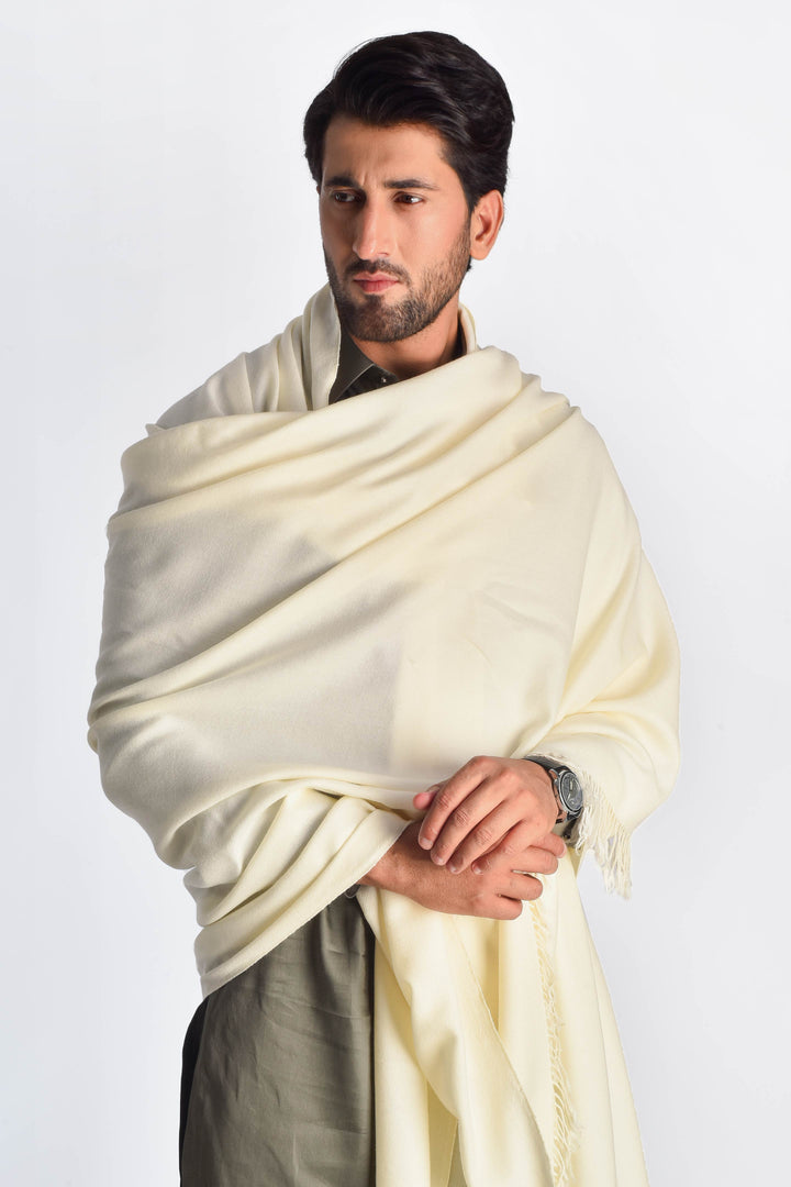 Men's Premium Off White Keffiyeh Shawl