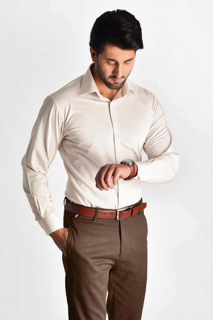 Stretch Light Beige Shirt