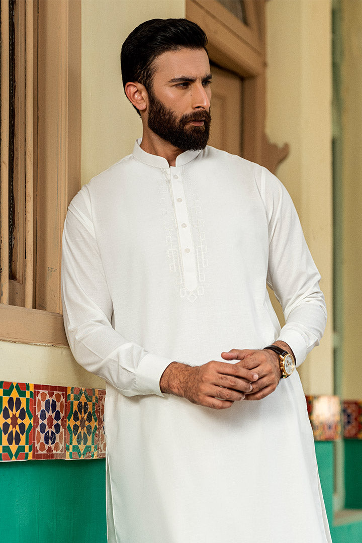 Victory White Kurta Shalwar