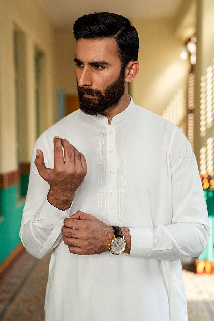 Victory White Kurta Shalwar