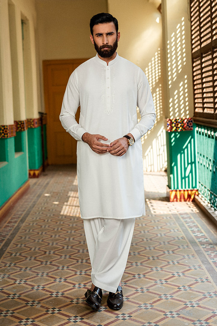 Victory White Kurta Shalwar