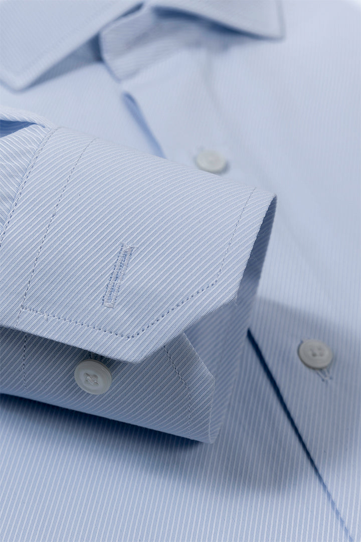 Light Blue Signature Diagonal Line Shirt