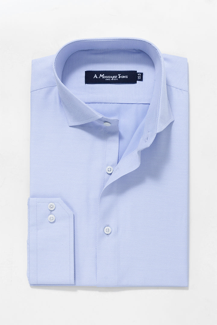 Blue Signature Diagonal Line Shirt