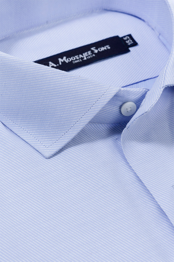 Blue Signature Diagonal Line Shirt