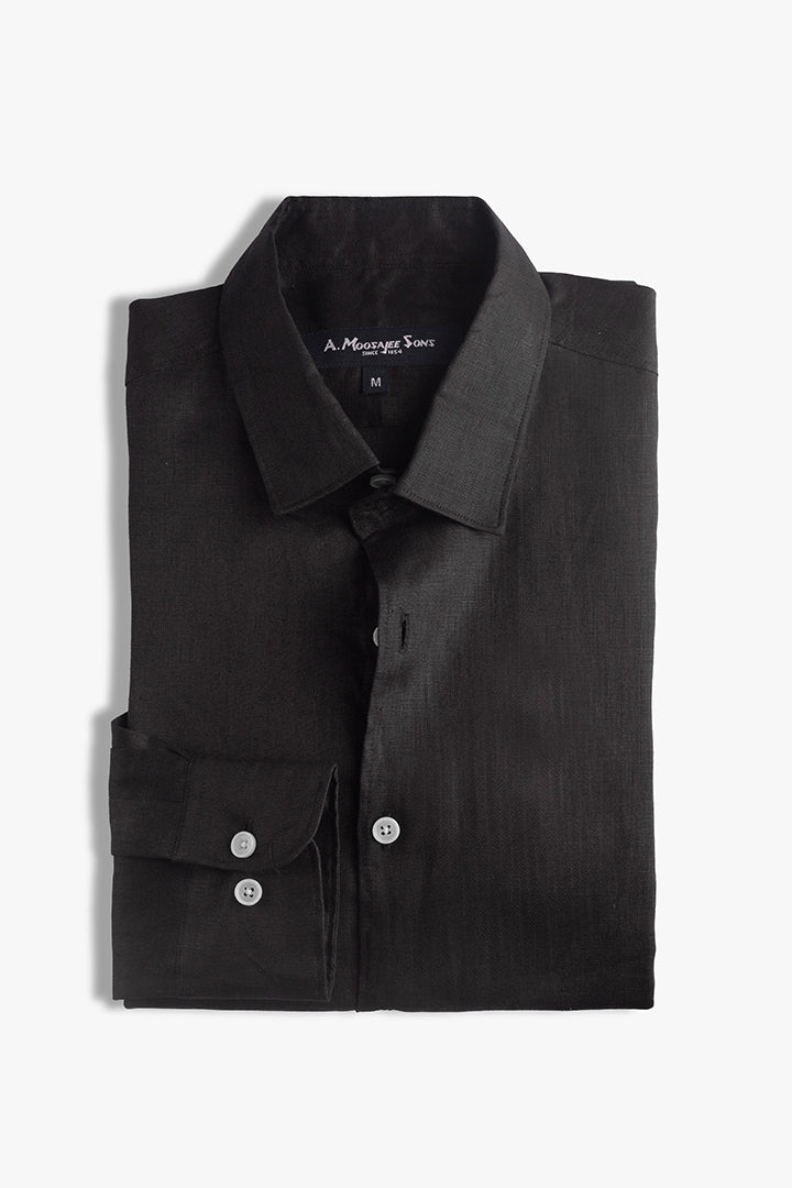 Black Premium Linen Shirt