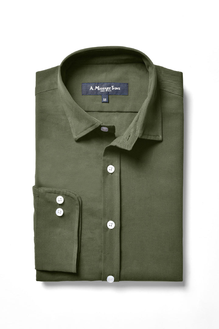 Olive Classic Twill Shirt