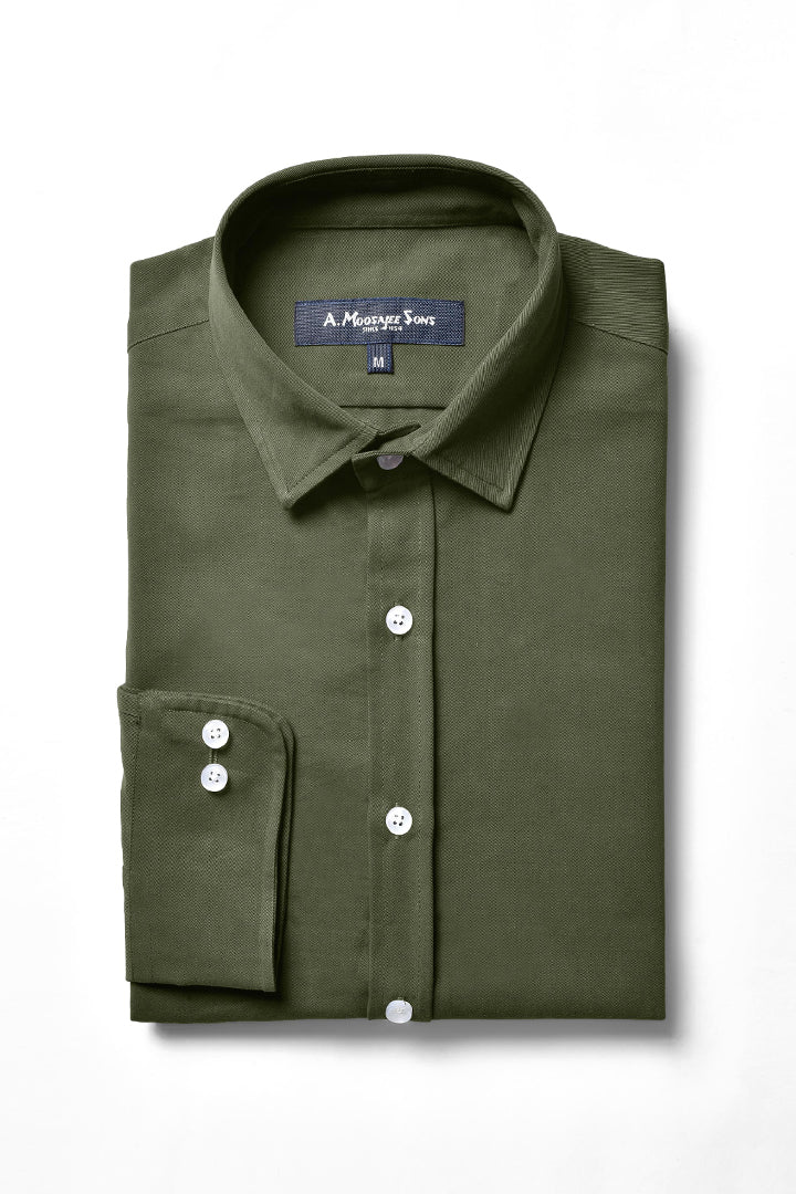 Olive Classic Twill Shirt