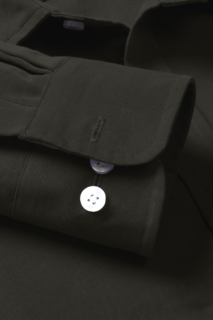 Dark Olive Classic Twill Shirt