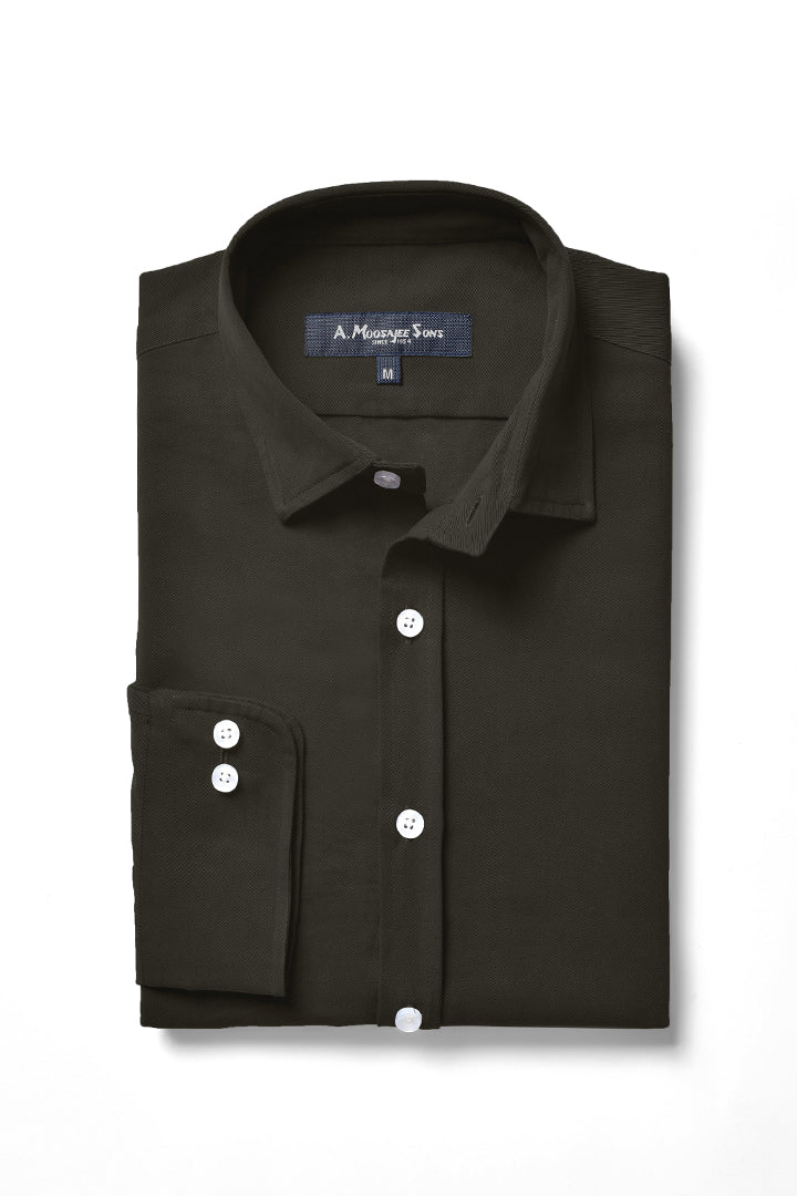 Dark Olive Classic Twill Shirt