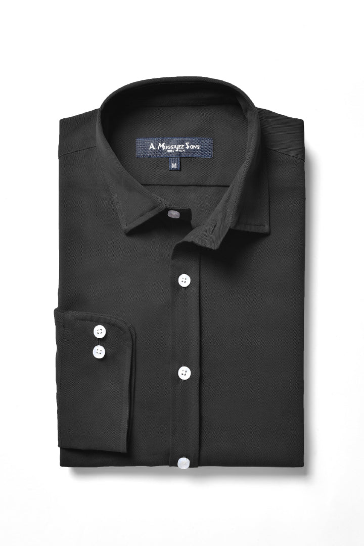 Black Classic Twill Shirt