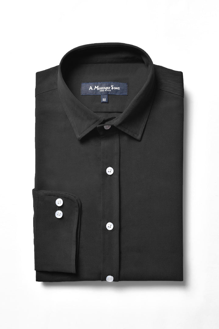 Black Classic Twill Shirt