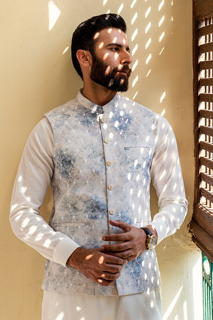 Affan Premium Gradiant Blue Waistcoat