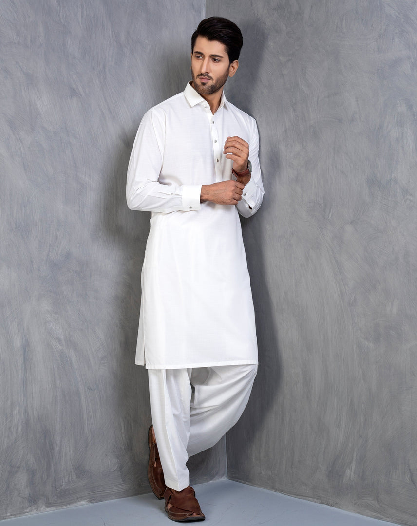 Shab-o-Roz Off White Shalwar Kameez