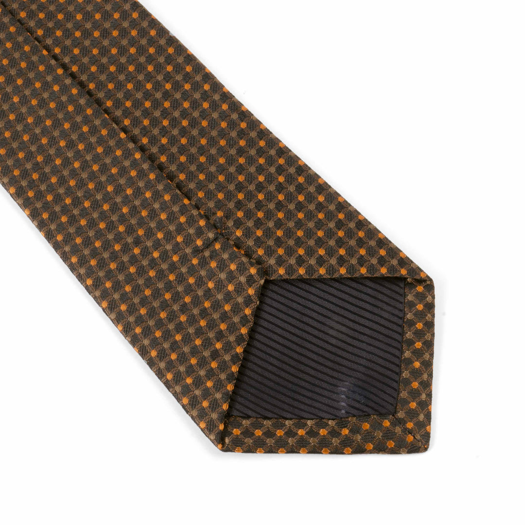 Men's Premium Honey Bee Pattern Brown Tie