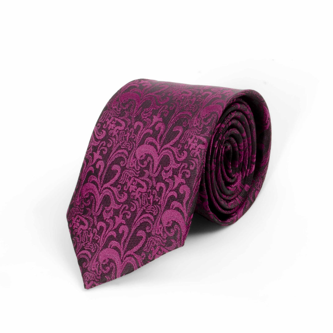 Men's Premium Floral Jamawar Pink Tie