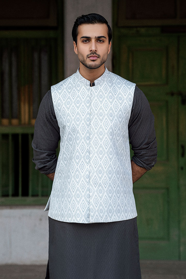 Affan Premium Heather Grey Waistcoat