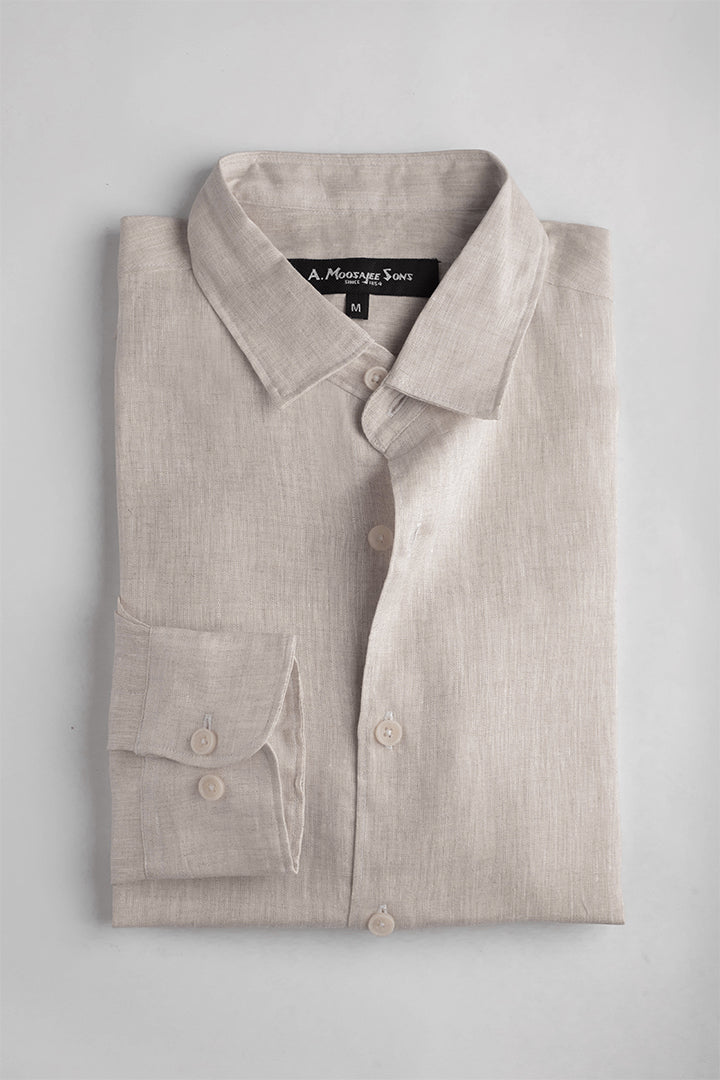 Cream Premium Linen Shirt