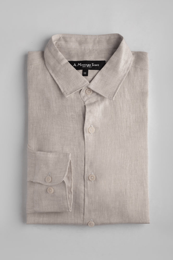 Cream Premium Linen Shirt