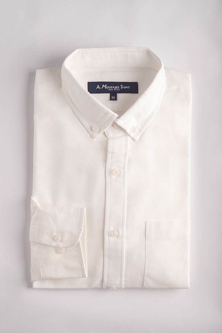 White Premium Oxford Button Down Shirt