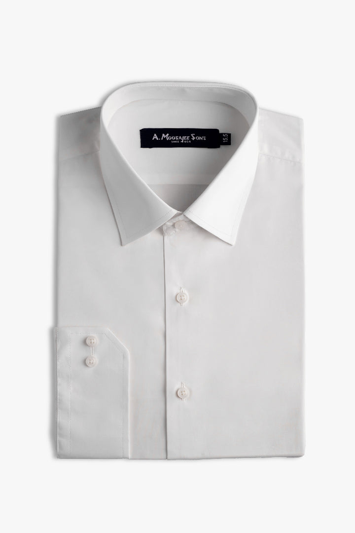 White Premium Solid Cotton Shirt